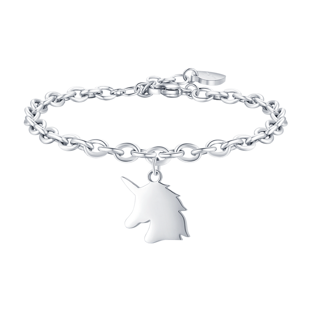 WOMEN STEEL BRACELET WITH UNICORN