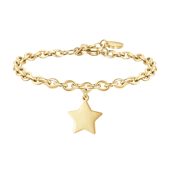 WOMEN'S GOLD STEEL BRACELET WITH STAR