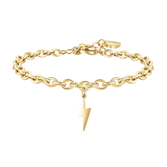 WOMAN'S GOLDEN STEEL BRACELET WITH FULMINE Luca Barra