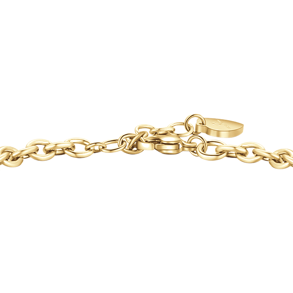 GOLD STEEL WOMEN'S BRACELET WITH UNICORN