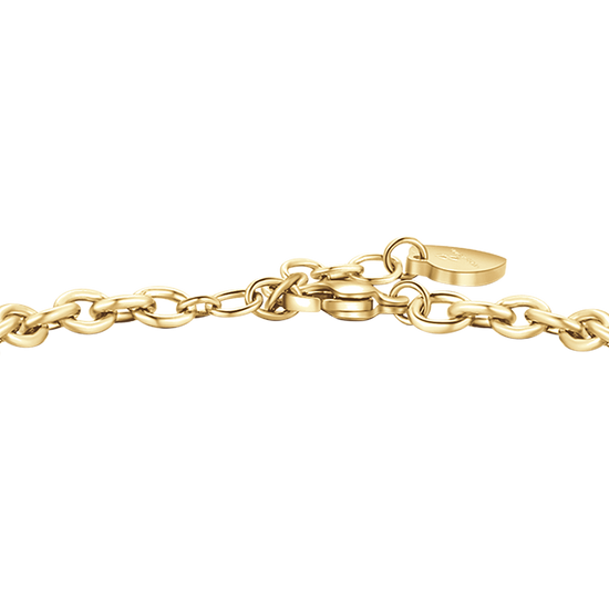 GOLD STEEL WOMEN'S BRACELET WITH UNICORN