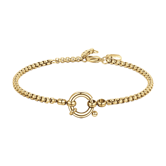 WOMEN'S GOLD STEEL BRACELET WITH HOOP