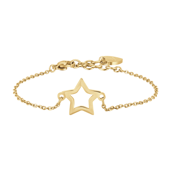 WOMAN'S GOLDEN STEEL BRACELET WITH VOID STAR Luca Barra