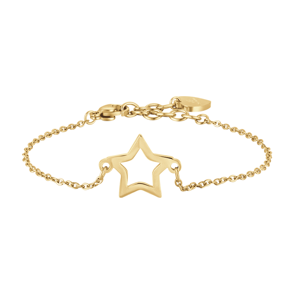 WOMAN'S GOLDEN STEEL BRACELET WITH VOID STAR Luca Barra