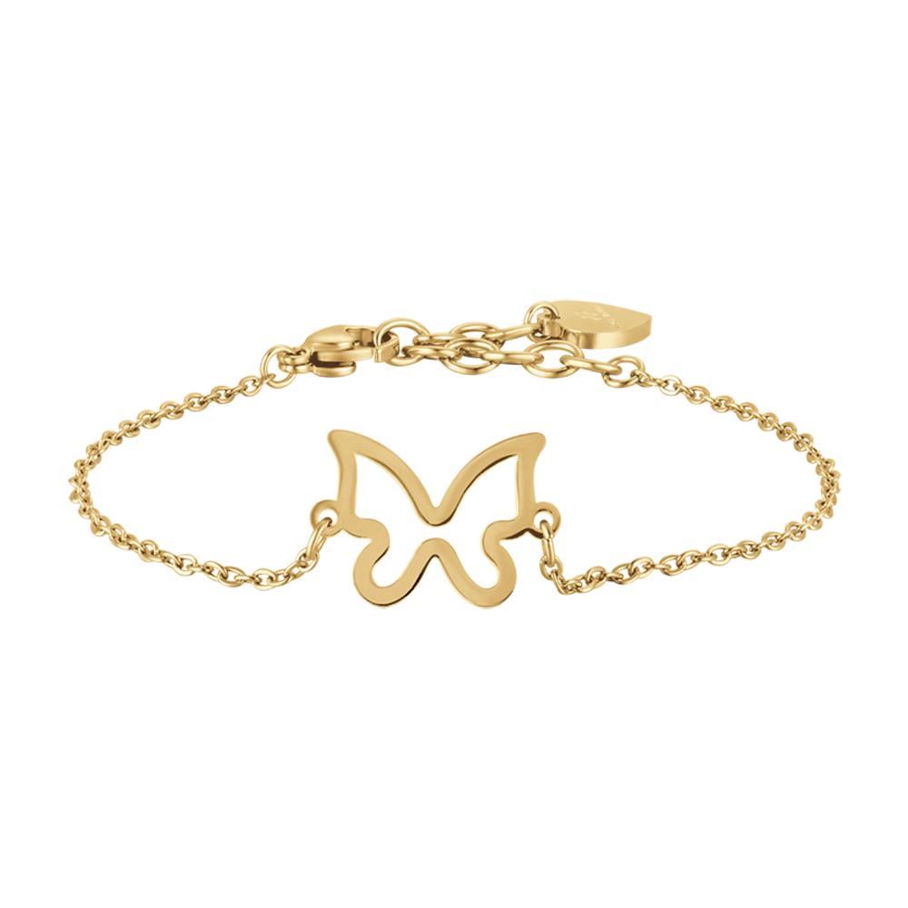 WOMEN'S GOLD STEEL BRACELET WITH HOLLOW BUTTERFLY