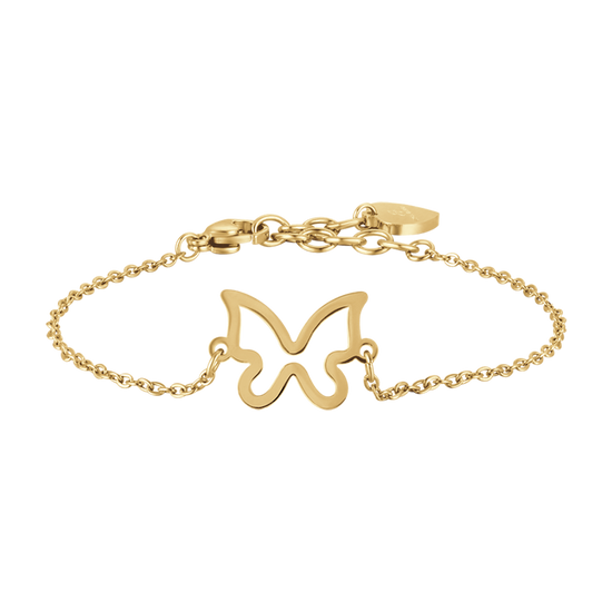 WOMEN'S GOLD STEEL BRACELET WITH HOLLOW BUTTERFLY