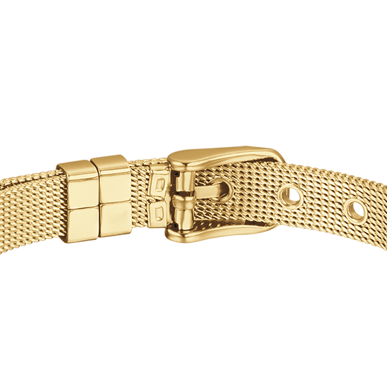 BRACCIALE DONNA PERSONALIZZATO IN ACCIAIO IP GOLD MAGLIA MILANO