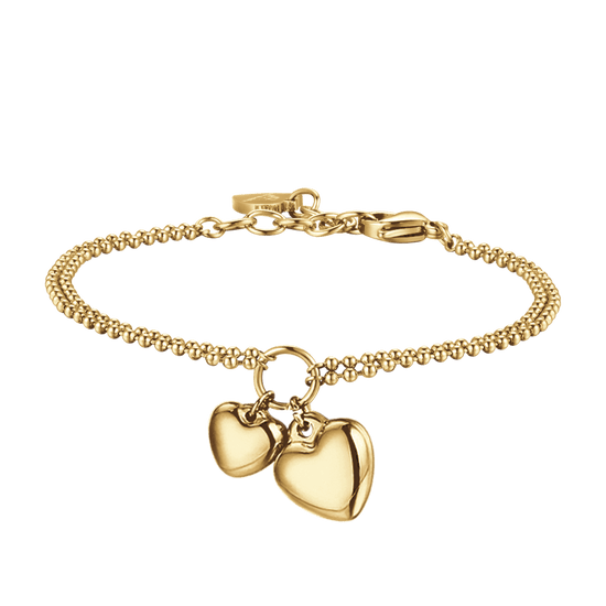 WOMEN'S STEEL BRACELET WITH HEARTS OF DIFFERENT SIZES