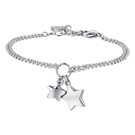 women's steel ip gold bracelet with stars luca barra