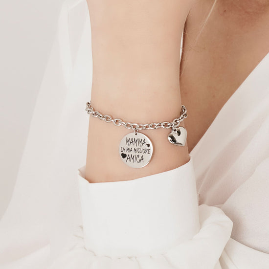 WOMEN STEEL BRACELET MOM YOU ARE MY BEST FRIEND