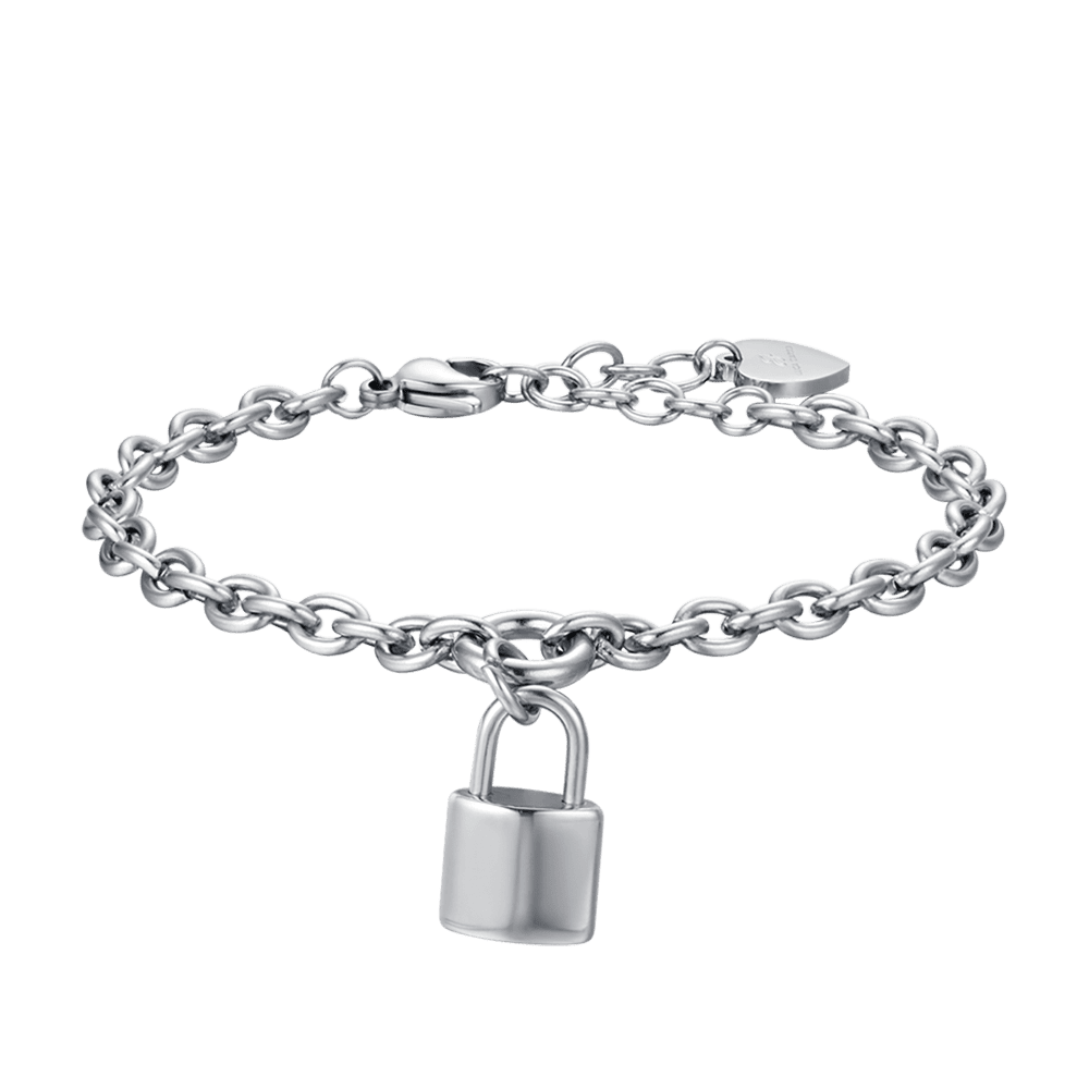 WOMEN'S STEEL BRACELET WITH PADLOCK