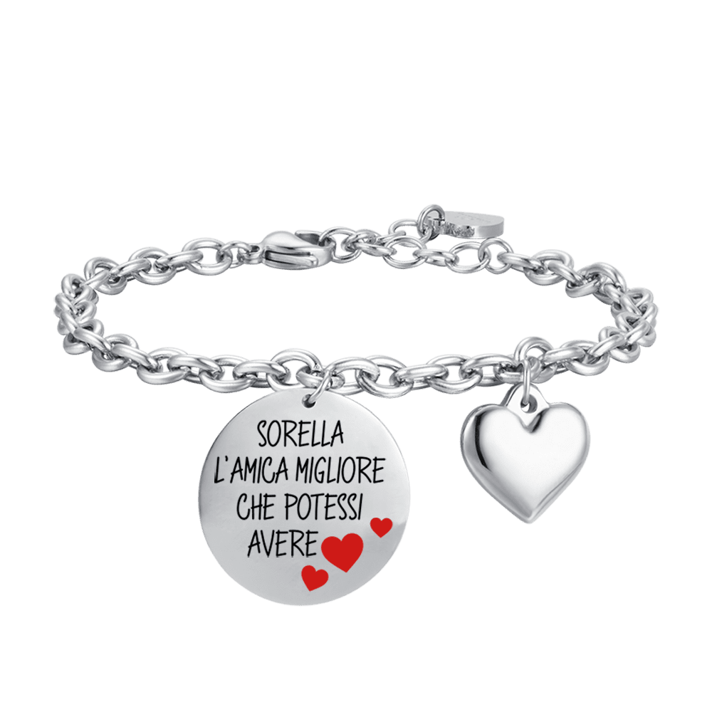 WOMEN'S STEEL SISTER BRACELET THE BEST FRIEND YOU COULD HAVE