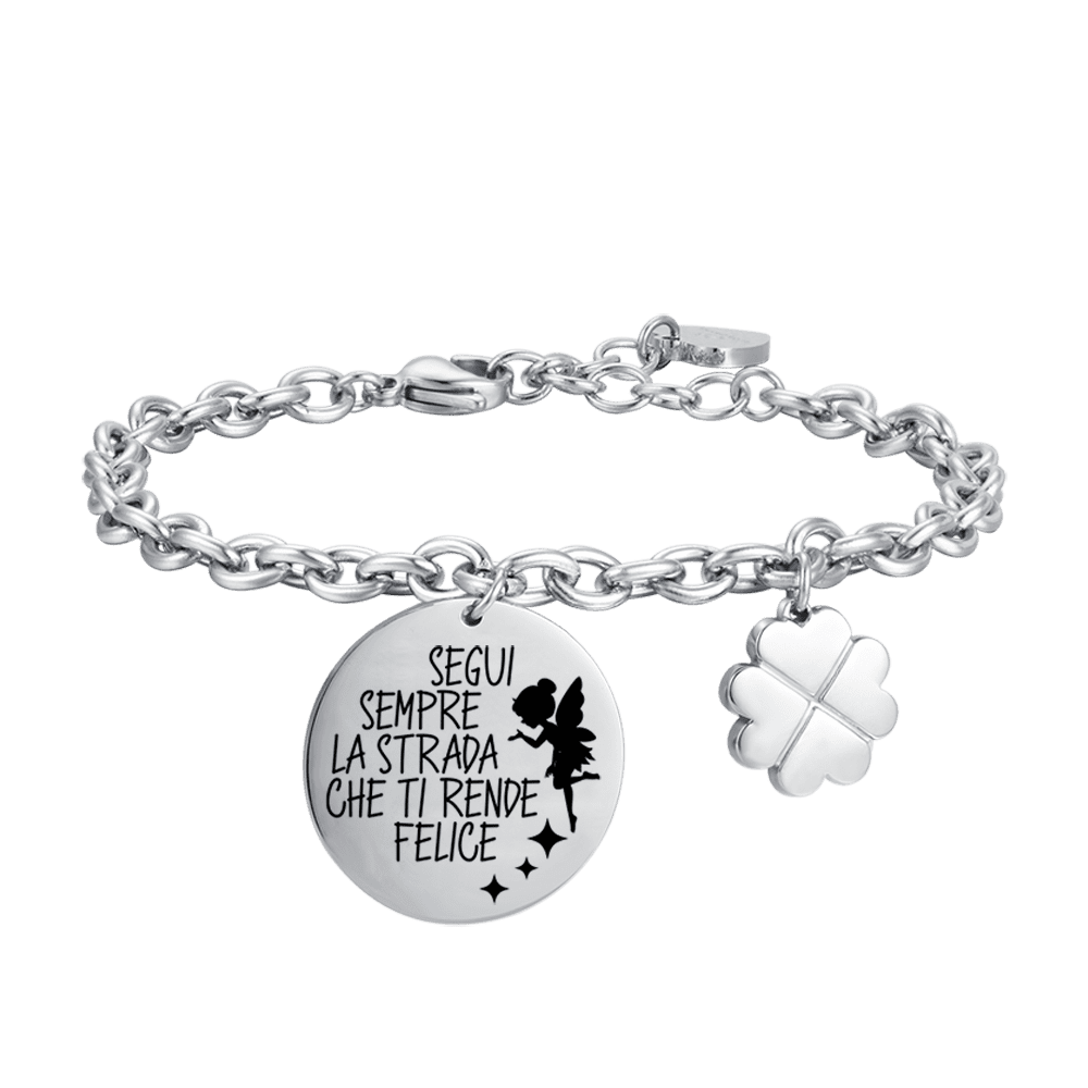 STEEL WOMEN'S BRACELET ALWAYS FOLLOW THE PATH THAT MAKES YOU HAPPY