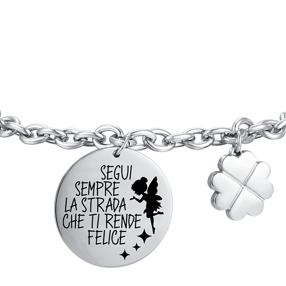 STEEL WOMEN'S BRACELET ALWAYS FOLLOW THE PATH THAT MAKES YOU HAPPY