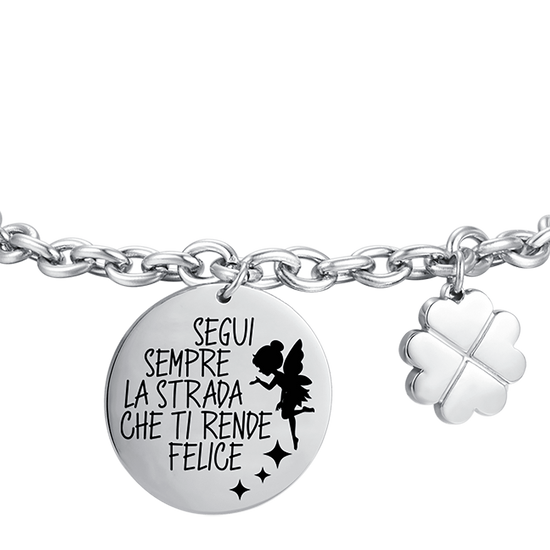 STEEL WOMEN'S BRACELET ALWAYS FOLLOW THE PATH THAT MAKES YOU HAPPY