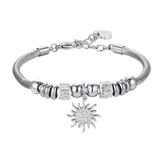 STEEL WOMEN'S SUNSHINE BRACELET WITH WHITE CRYSTALS