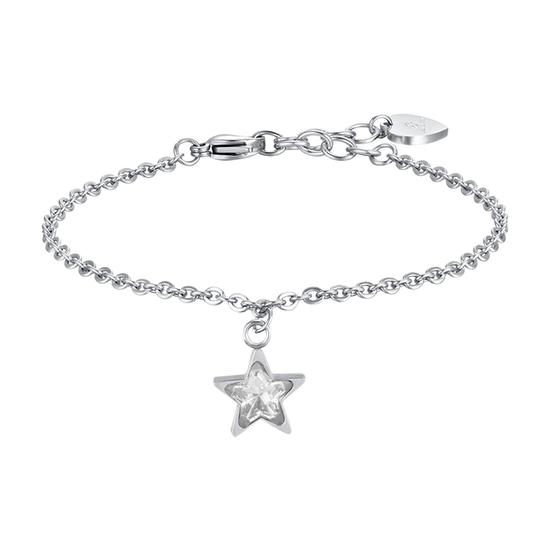 WOMEN'S STEEL BRACELET WITH STAR POINT LIGHT WHITE