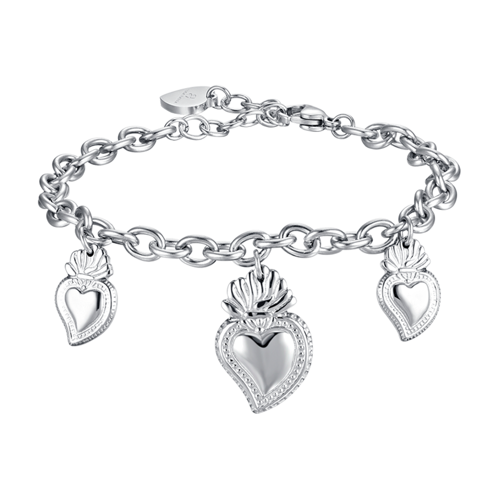 WOMEN'S STEEL BRACELET WITH SACRED HEART