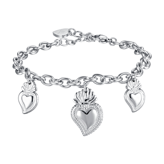 WOMEN'S STEEL BRACELET WITH SACRED HEART