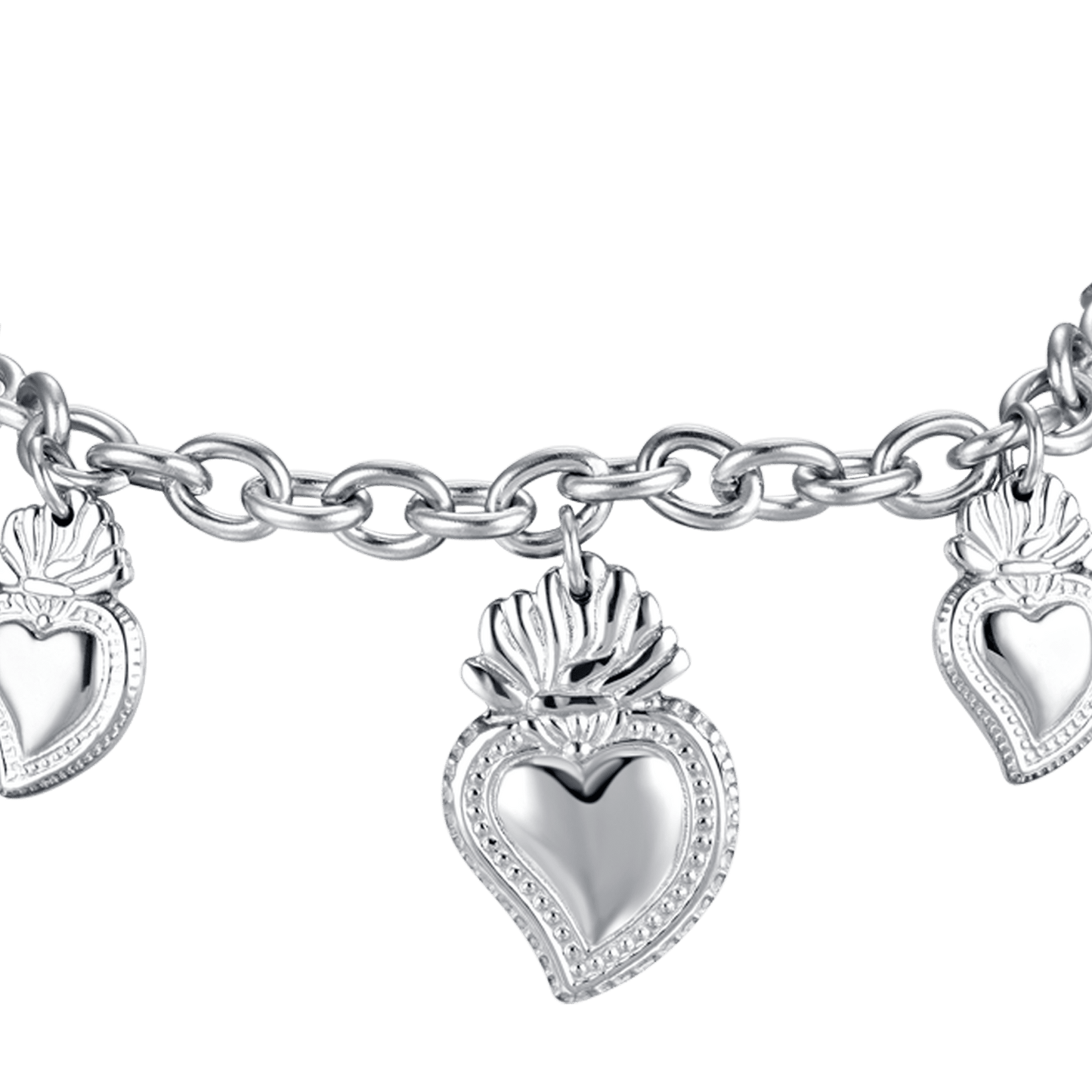 WOMEN'S STEEL BRACELET WITH SACRED HEART