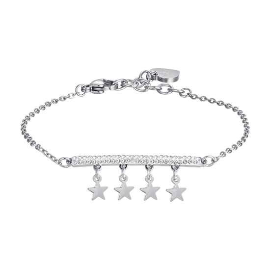 WOMEN'S STEEL BRACELET WITH STAR CHARMS