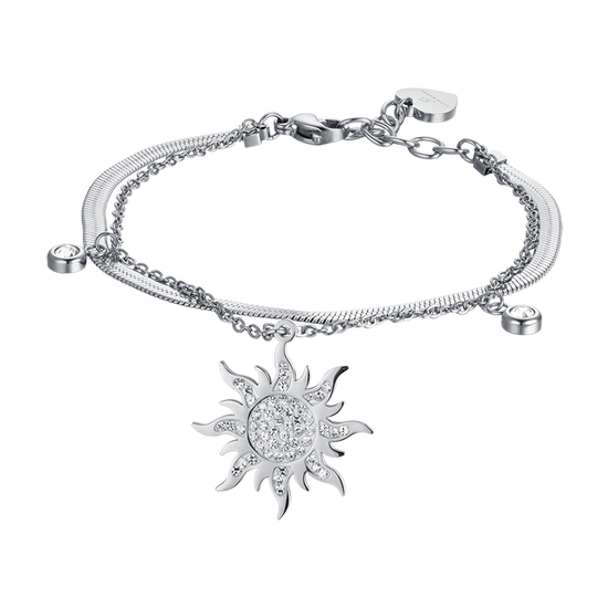 STEEL WOMEN'S SUNSHINE BRACELET WITH WHITE CRYSTALS