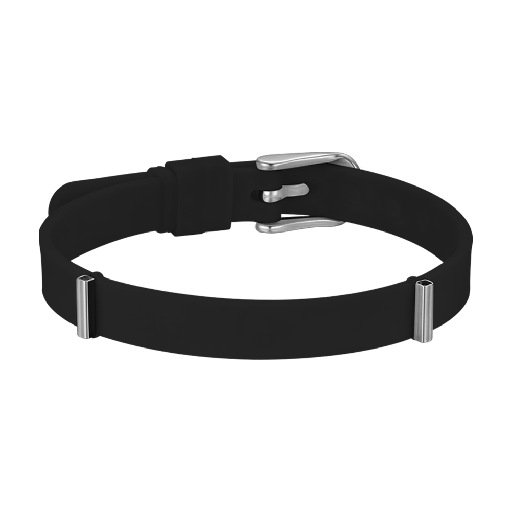 BLACK SILICONE WOMEN'S BRACELET