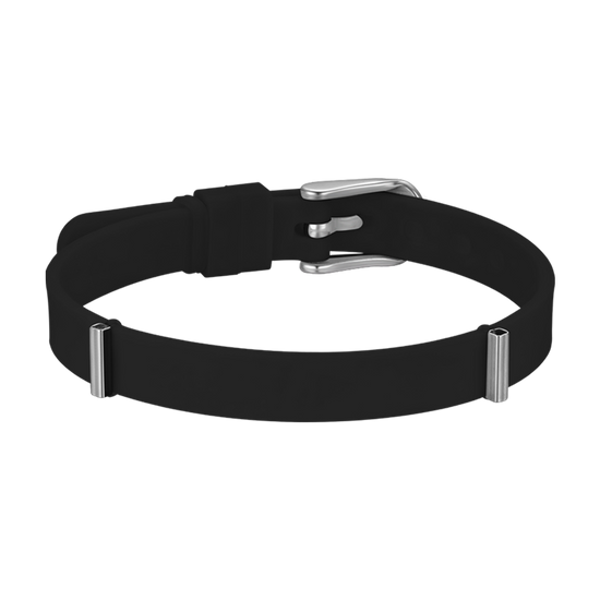 BLACK SILICONE WOMEN'S BRACELET