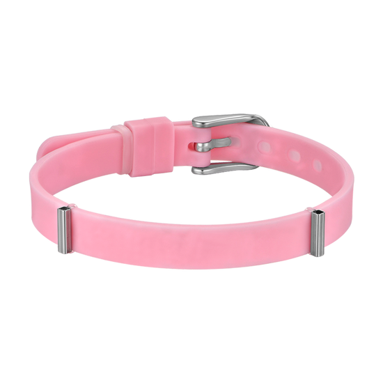 PINK SILICONE WOMEN'S BRACELET