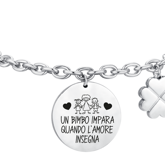 WOMEN STEEL BRACELET A CHILD LEARNS WHEN LOVE TEACHES