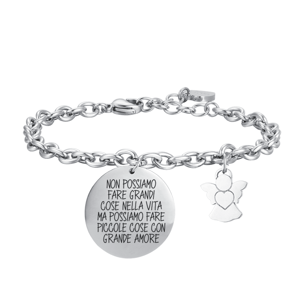 STEEL WOMEN'S BRACELET WE CAN'T DO GREAT THINGS IN LIFE BUT WE CAN