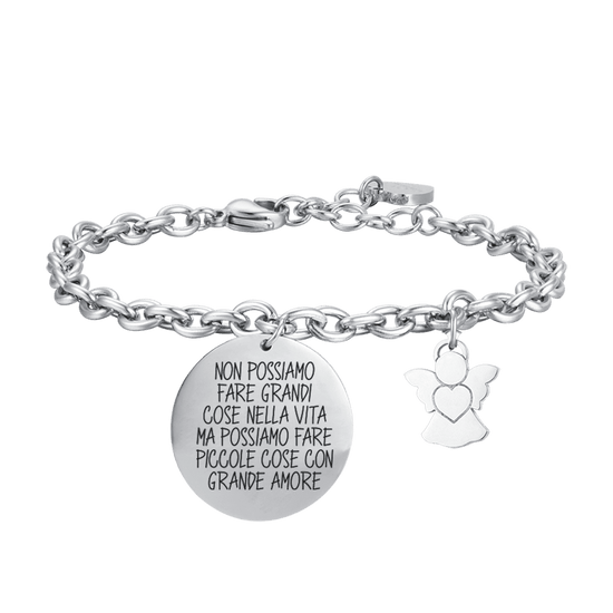 STEEL WOMEN'S BRACELET WE CAN'T DO GREAT THINGS IN LIFE BUT WE CAN