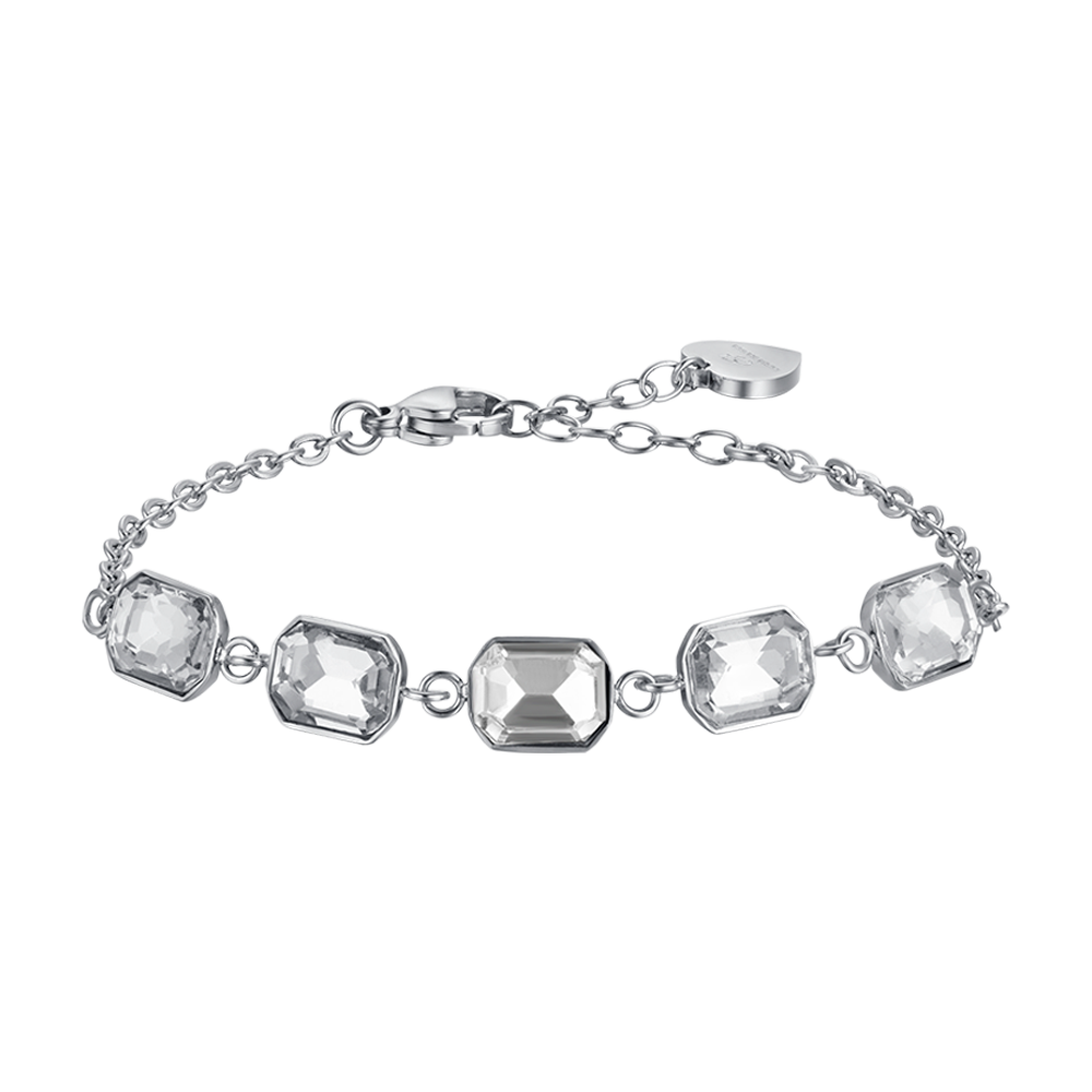 WOMAN'S BRACELET IN STEEL WITH WHITE CRYSTALS Luca Barra