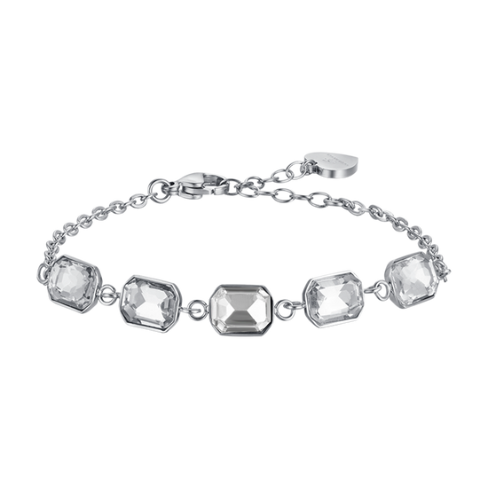 WOMAN'S BRACELET IN STEEL WITH WHITE CRYSTALS Luca Barra