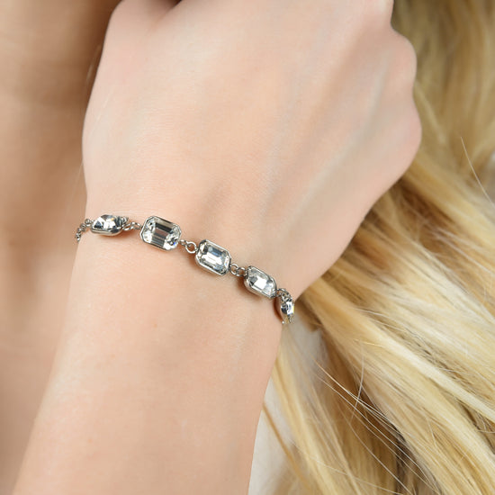 WOMAN'S BRACELET IN STEEL WITH WHITE CRYSTALS Luca Barra