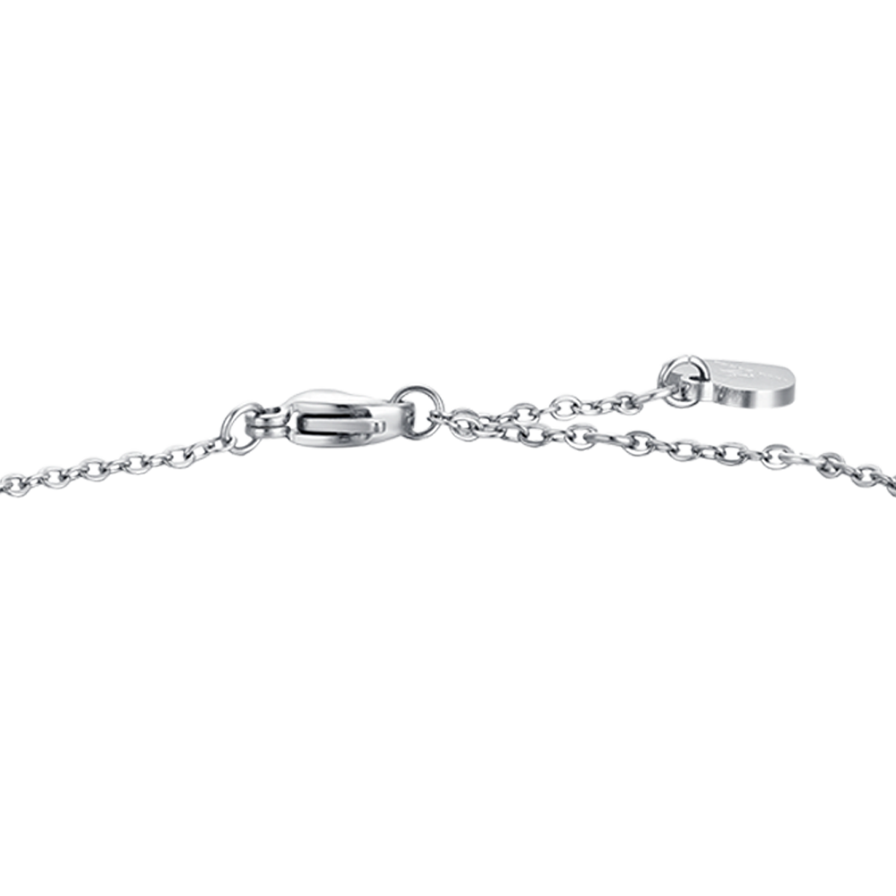 WOMAN'S BRACELET IN STEEL WITH HEART WITH WHITE CRYSTALS Luca Barra