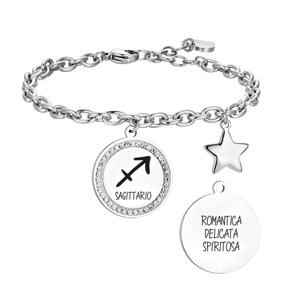 SAGITTARIUS ZODIAC SIGN STEEL PLATE WOMEN'S BRACELET