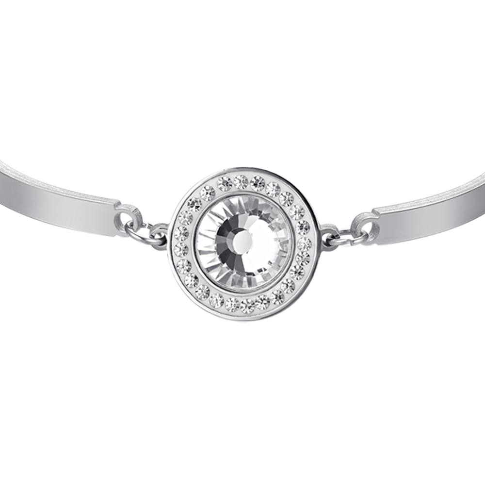 WHITE CRYSTAL ELEMENT STEEL WOMEN'S BRACELET