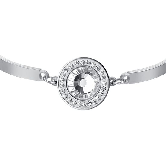 WHITE CRYSTAL ELEMENT STEEL WOMEN'S BRACELET