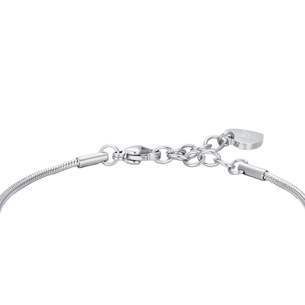 WOMEN'S STEEL STAR BRACELET WITH WHITE CRYSTALS