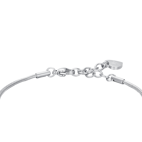 WOMEN'S STEEL STAR BRACELET WITH WHITE CRYSTALS