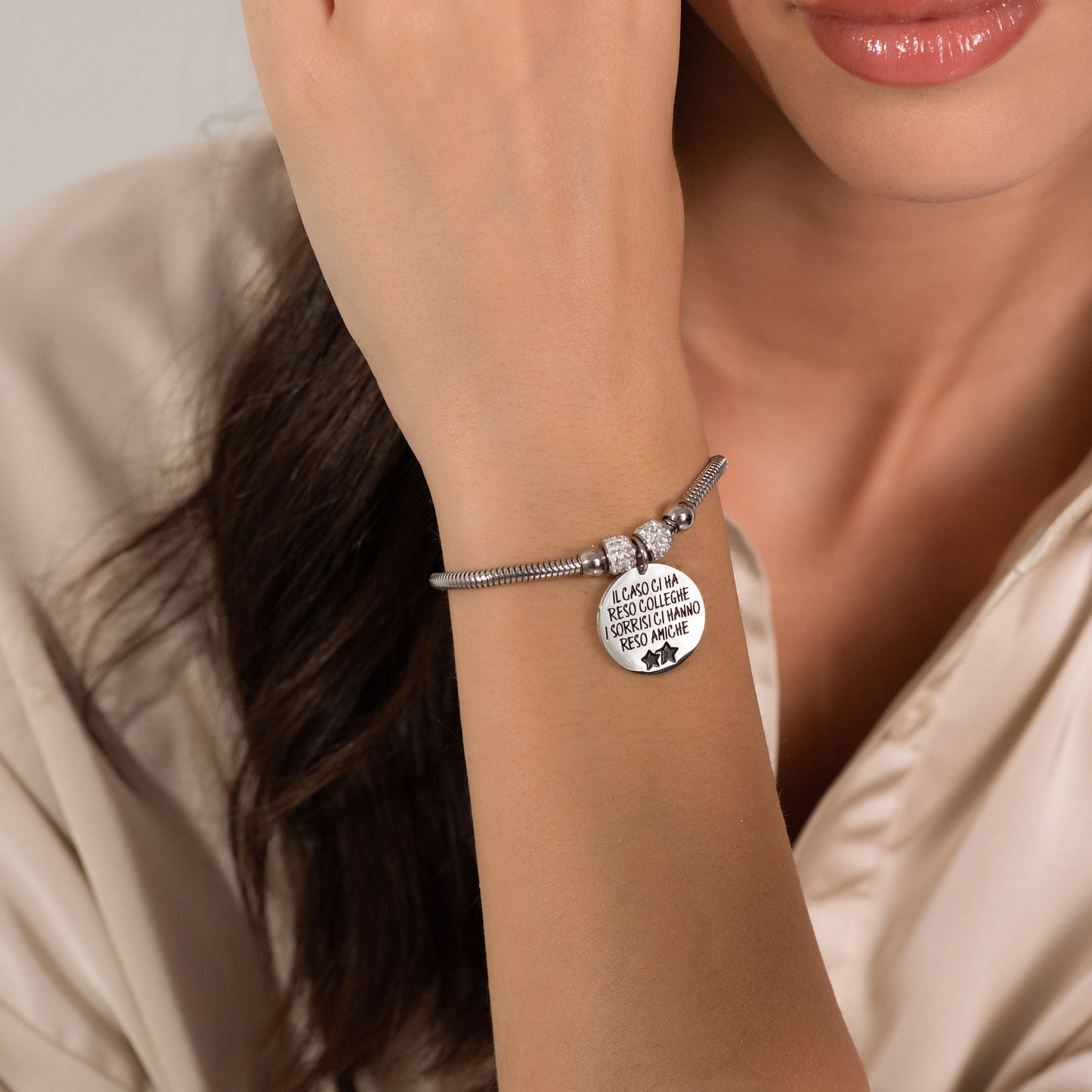 WOMEN STEEL BRACELET THE CASE MADE US COLLEAGUES THE SMILES MADE US TO