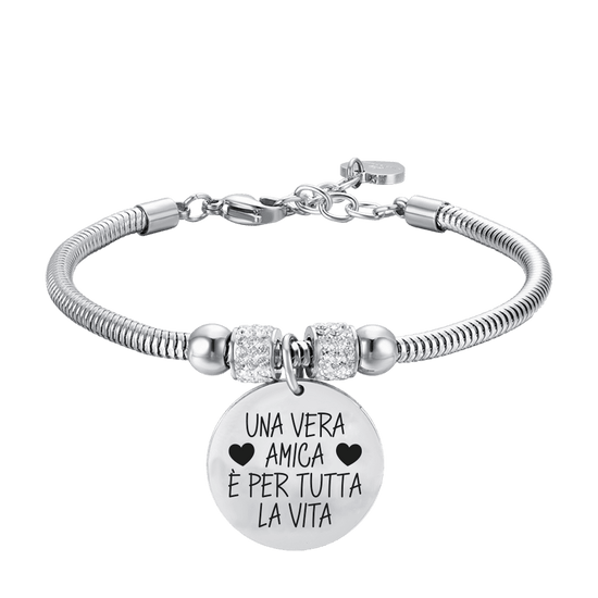 WOMEN'S STEEL BRACELET A TRUE FRIEND IS FOR LIFE