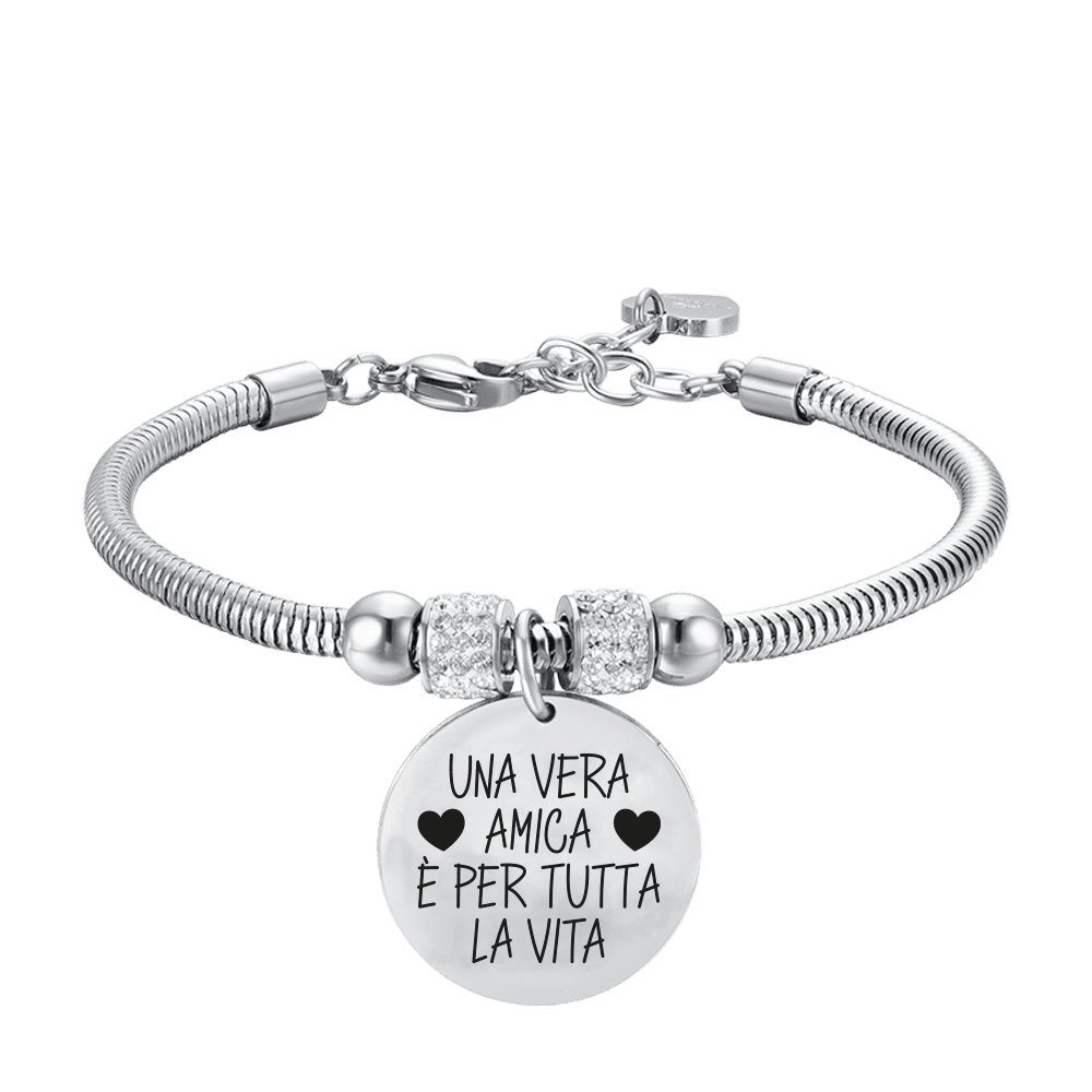 WOMEN'S STEEL BRACELET A TRUE FRIEND IS FOR LIFE