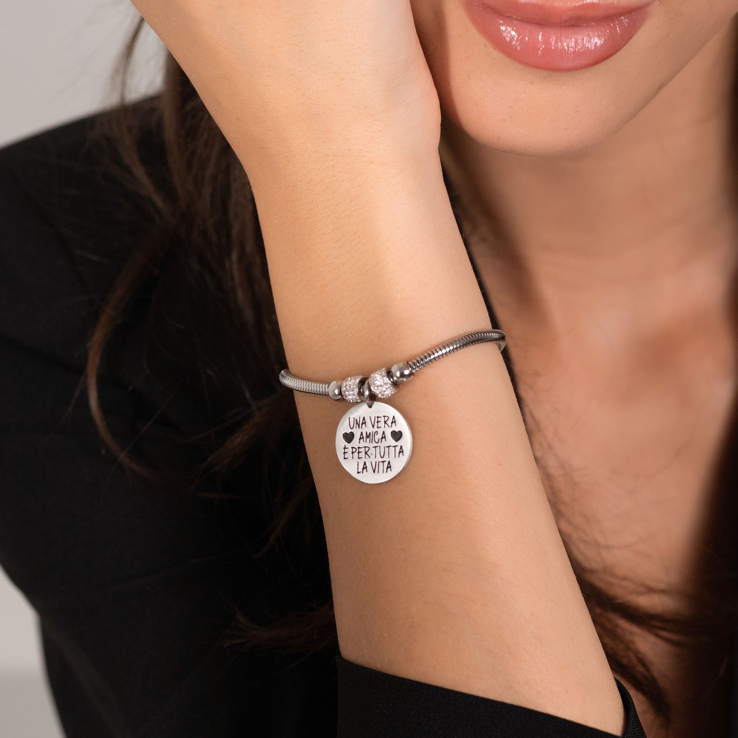 WOMEN'S STEEL BRACELET A TRUE FRIEND IS FOR LIFE