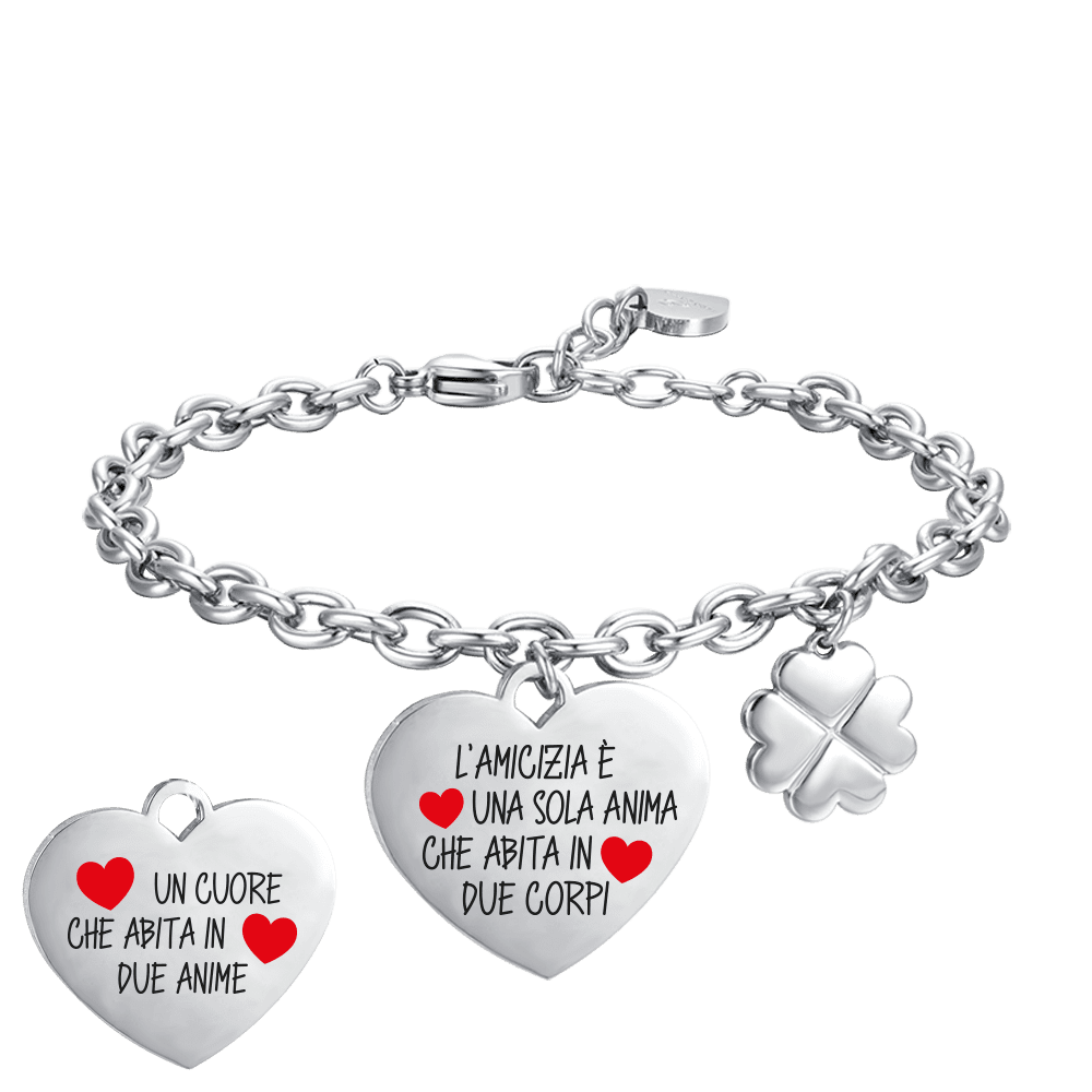 WOMEN STEEL BRACELET FRIENDSHIP IS ONE SOUL LIVING IN TWO BODIES