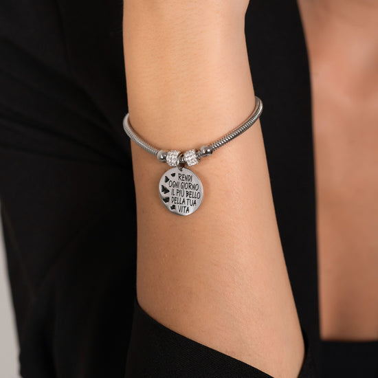 WOMEN STEEL BRACELET MAKE EVERY DAY THE MOST BEAUTIFUL DAY OF YOUR LIFE