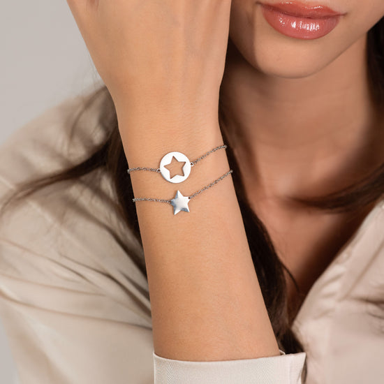 WOMEN'S STEEL BRACELETS WITH STARS