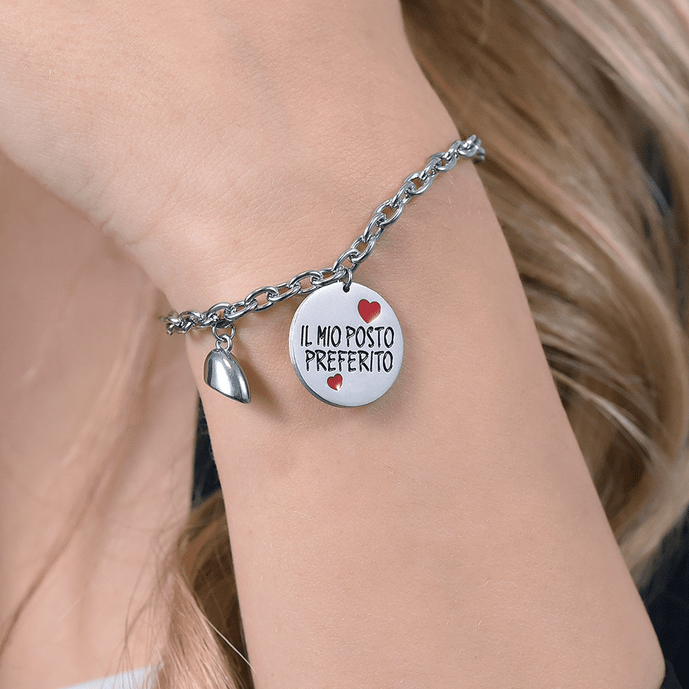 WOMEN'S STEEL HEART MAGNET BRACELET