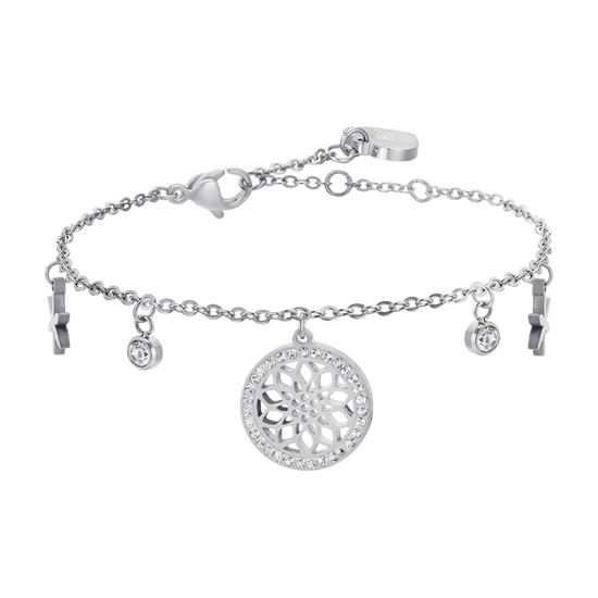 WOMAN'S BRACELET IN STEEL FLOWER OF LIFE Luca Barra